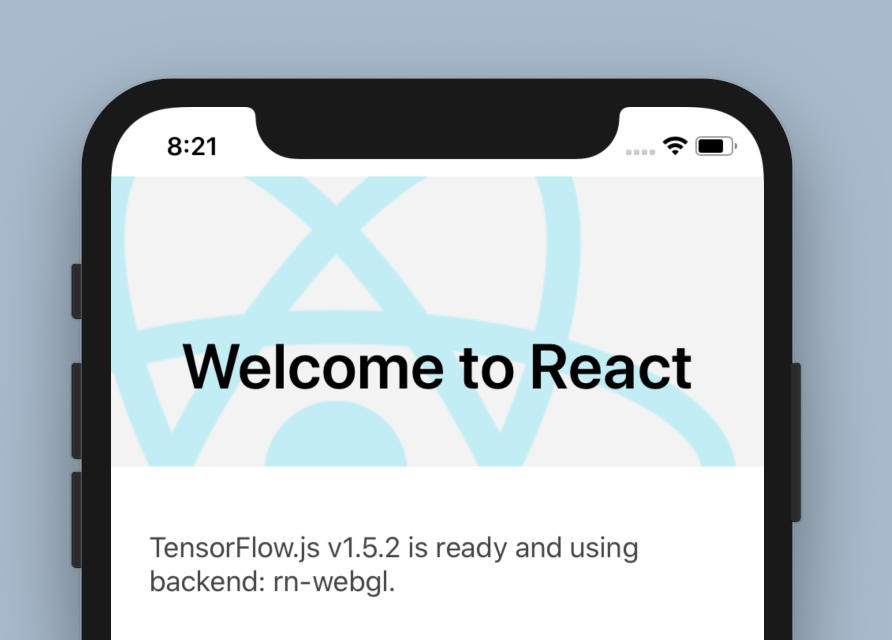 React Native app with TensorFlow.js WebGL backend
